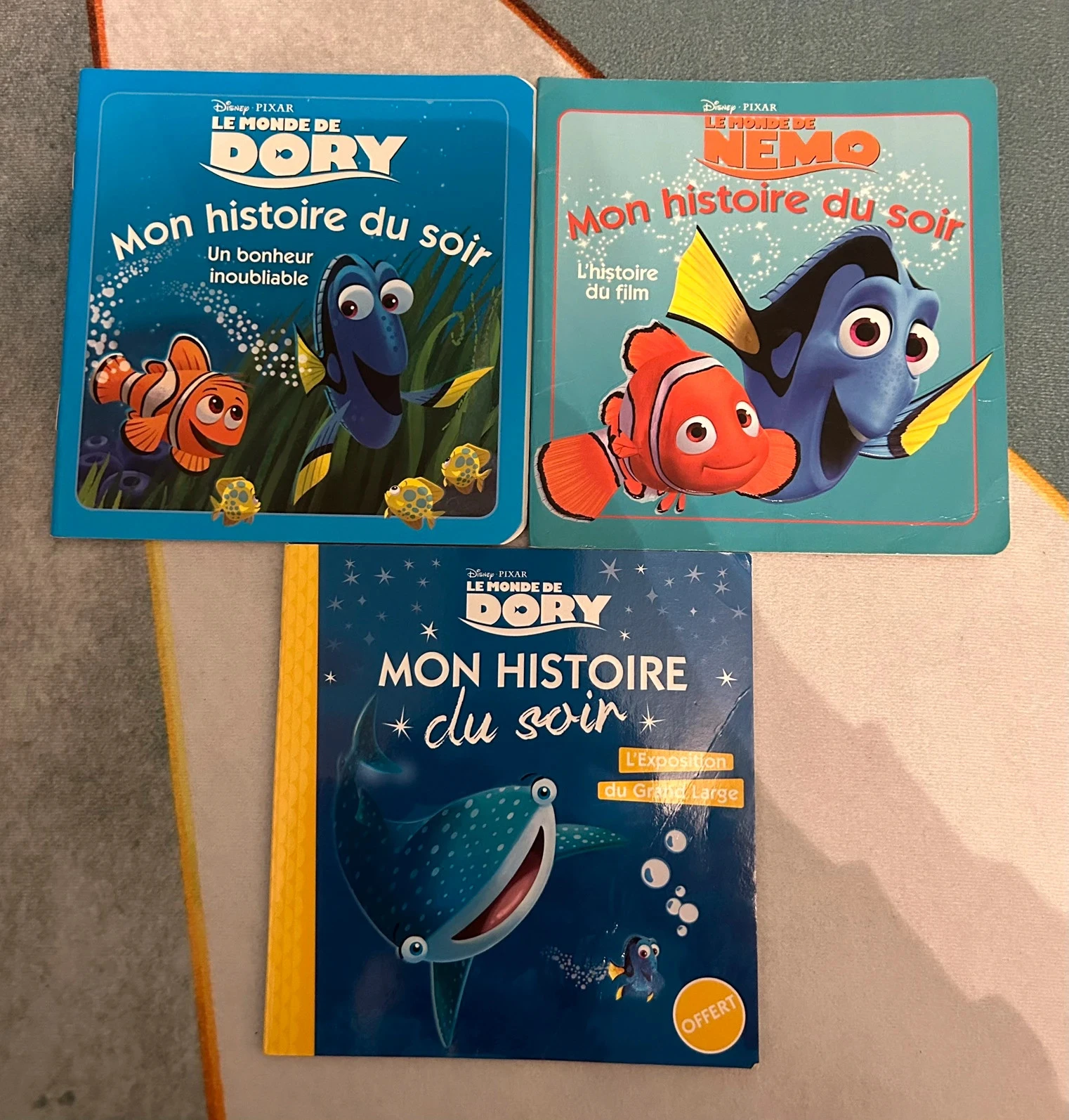 Lot 3 livres « Mon histoire du soir » Disney thème Némo Dory